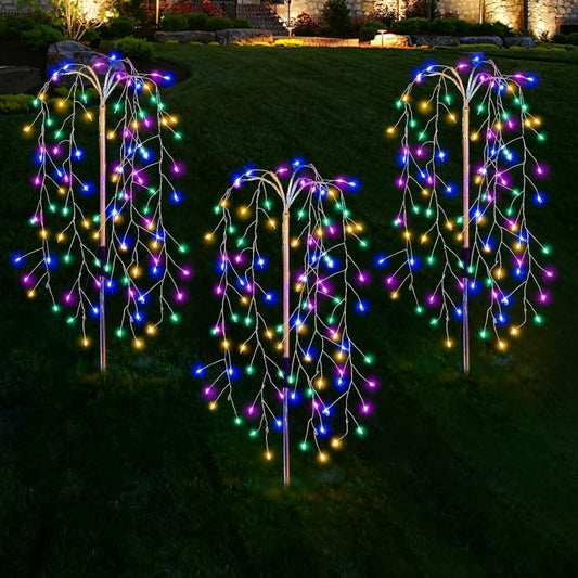 ✨ Solcelledrevet hagelampe for utendørs dekorasjon – 120 LED-perler, IP55 vanntett, enkel installasjon 🌙
